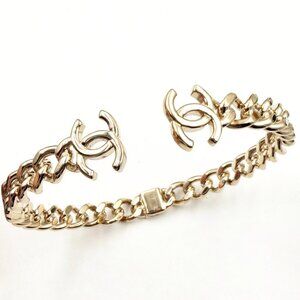 Chanel Gold CC Chain Cuff Choker